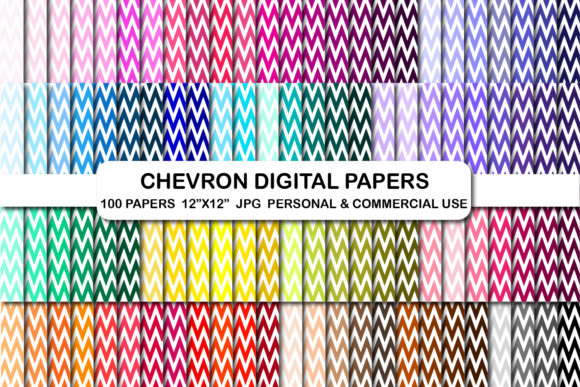 100 Chevron Digital Background Papers: A Versatile Resource for Creative Projects