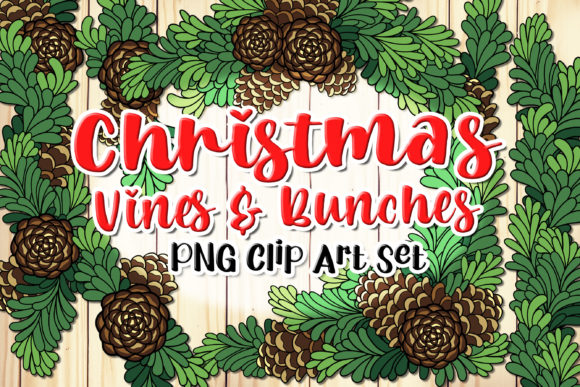 Christmas Pine Vines Bunch PNG Clipart