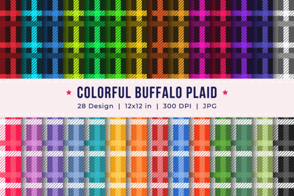Colorful Buffalo Plaid Pattern Papers: A Versatile Creative Resource