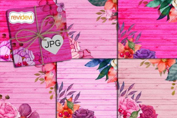 Floral Wood Pink Valentine Background: Elevate Your Handmade Love Projects