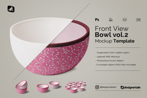 Front View Bowl Mockup Vol.2