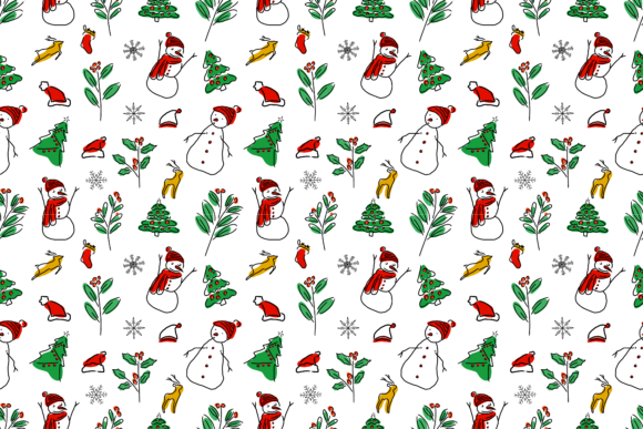 Hand Drawn Pattern Christmas Elements: Versatile, Editable & Ready for Any Holiday Project