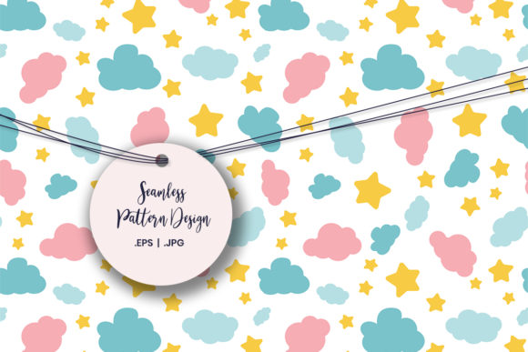 Rainbow Clouds and Star Pattern: A Strategic Design Asset for Creative Professionals