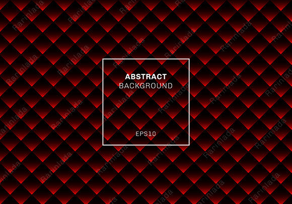 Red and Black Geometric Rhombus Pattern
