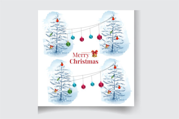 Watercolor Christmas Forest Celebration