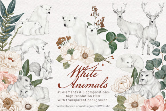 Wild Animals Watercolor Clipart Flowers: A Practical Creative Resource for Designers and Makers